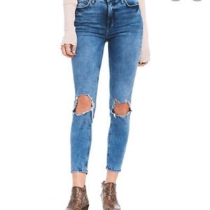Free People Busted Knee Skinny Jeans